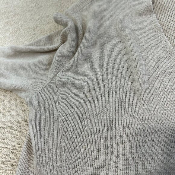 Eileen Fisher Women's SZ Small Gray Beige 100% Linen Open Front Cardigan - Picture 6 of 9